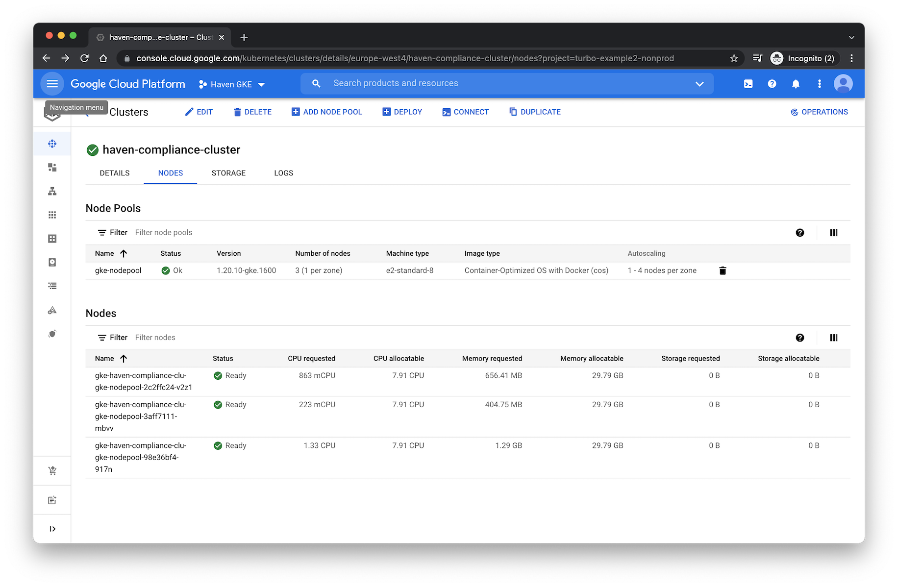 Haven op Google Kubernetes Engine