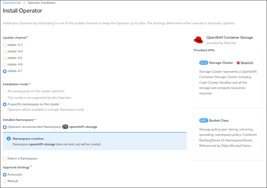 het installeren van de operator