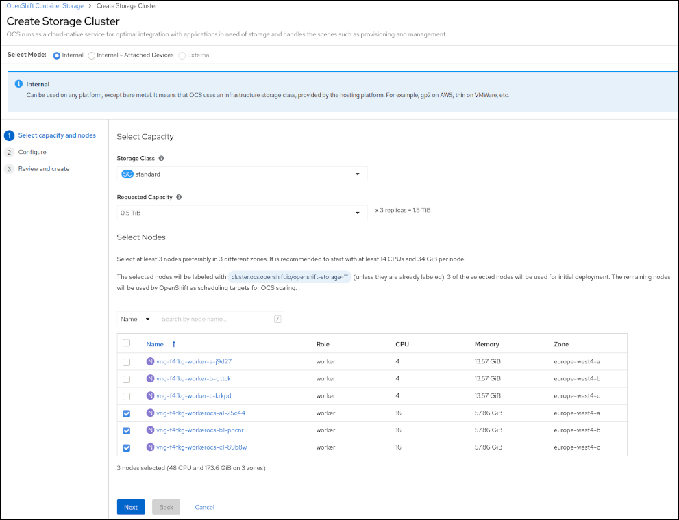 configureren van een storage cluster