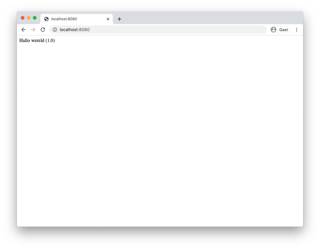 Schermafbeelding van de applicatie